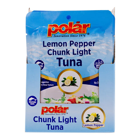 2.6oz (Pack 24) MW Polar Chunk Light Tuna Pouch, Lemon Pepper