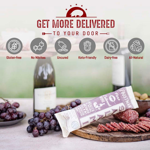 Artisanal Nitrate-Free Salami with Cabernet Wine - Naturally Cured