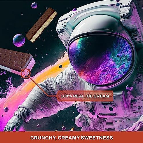 6 Count Astronaut Foods Freeze-Dried Ice Cream Sandwich, NASA Space Dessert, Neapolitan