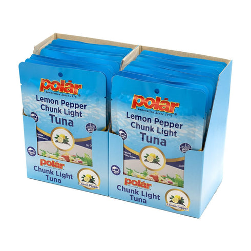 2.6oz (Pack 24) MW Polar Chunk Light Tuna Pouch, Lemon Pepper