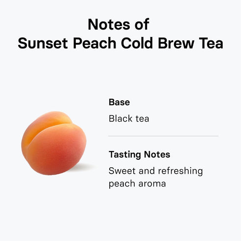 Sunset Packets (20ea, 1.76oz) OSULLOC Peach Cold Brew Tea, Sweet peach flavored iced tea, Hydration Tea
