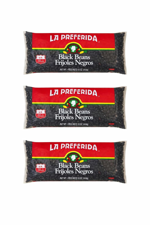 La Preferida Black Beans, Dry, 16 OZ (Pack of 6)