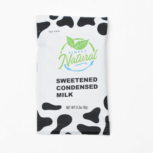 9 (70 Simply Natural Sweetened Condensed Milk Creamer Single-Serve grams sachet, All Natural Coffee/Tea Creamer sachets