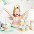 Crown Cupcake Toppers 48 Pcs, Light Gold Glittery Princess Cake Picks for Baby Shower and Birthday