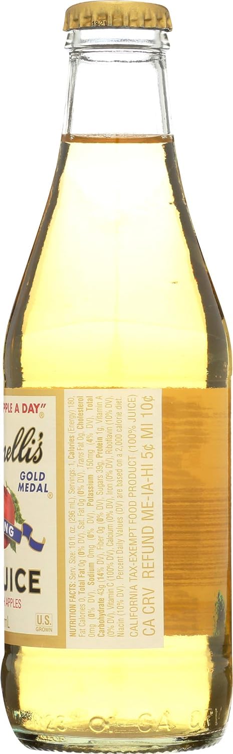Martinelli's 10 (Pack 12) Sparkling Apple Juice, Ounce