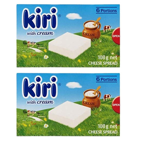 KIRI Fresh Cream & Milk 6 Cube Cheese, 2 x 108 g