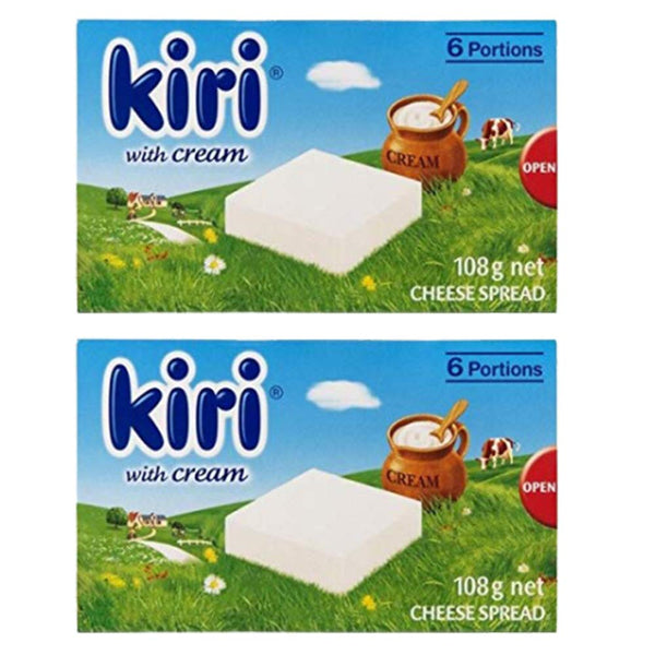 KIRI Fresh Cream & Milk 6 Cube Cheese, 2 x 108 g