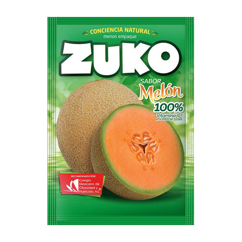 3 x zuko melon no sugar needed drink mix packs 15g each