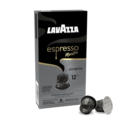 (60 Lavazza Espresso Maestro Ristretto Aluminum Capsules Compatible with Nespresso* Original Machines, Dark Espresso