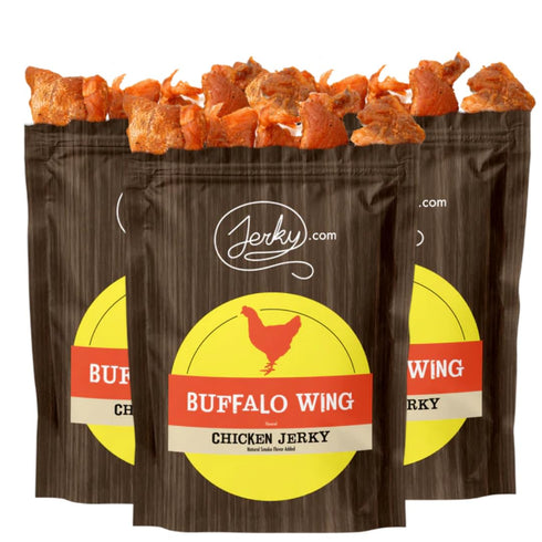 Buffalo Wing All Natural Chicken Jerky - 3 PACK - 100% Whole