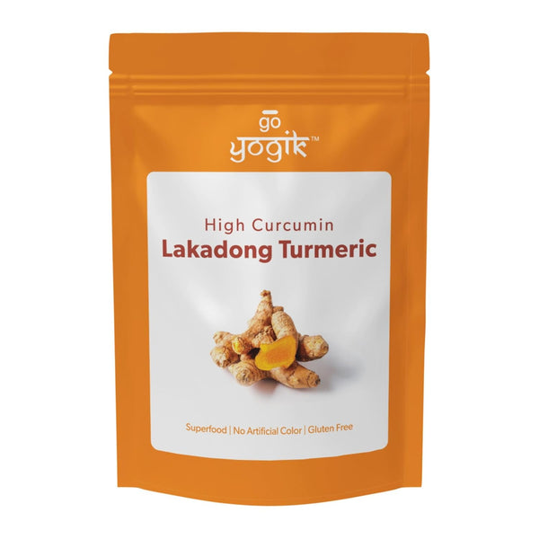 Go-Yogik Lakadong Turmeric Powder - 5.3oz, High Curcumin, Lab Tested, Superfood, Traditionally Grown from India