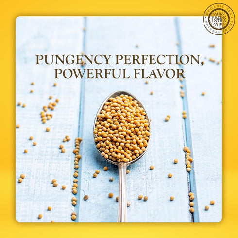 PACK 6 2.8 oz. Pride of India - of - Yellow Mustard Seed Whole Pungent & Aromatic Gourmet Indian Spice Add