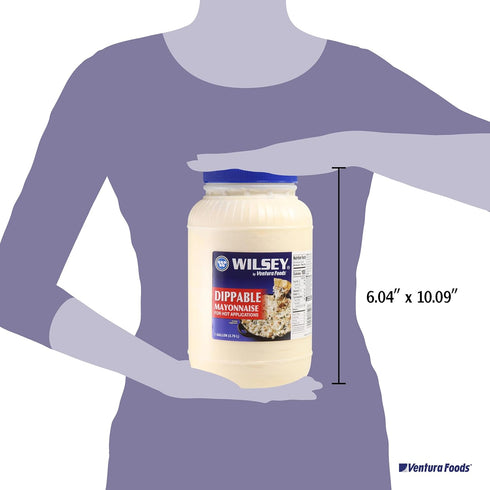1 Wilsey Dippable Mayonnaise For Hot Dip Applications, Heat-Stabilized Creaminess, Dippable Consistency, Gallon