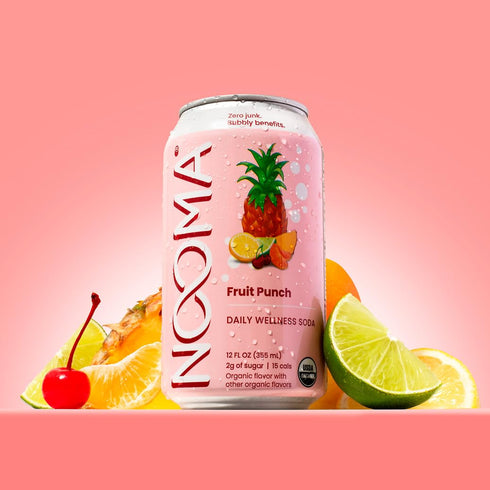 Immune 12 Pack (12oz NOOMA - Daily Wellness Soda - Low Calorie & Low Sugar Healthy Soda - Organic & No Sucralose