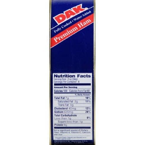 DAK 16oz (2 Pack) Premium Canned Ham Fully Cooked, Ready To Eat