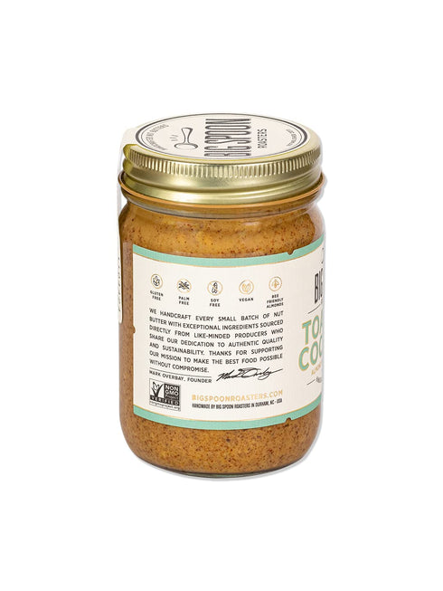 2 13 Big Spoon Roasters Toasted Coconut Almond Butter with Sea Salt - Keto Friendly, Low Sugar Almond Butter - Crunchy