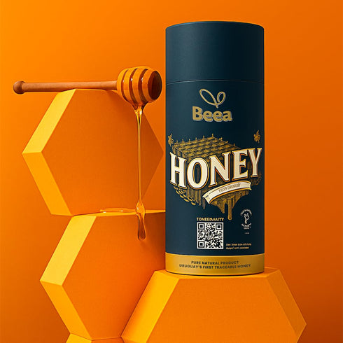 100% 2 8 (2 8 oz) BEEA Premium Raw Uruguayan Prairie Honey | Light Amber & Mild Flavor | Pure, Organic, Unfiltered