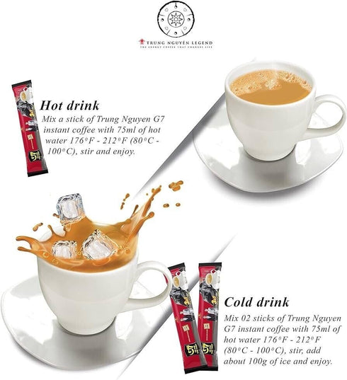 G7 3-In-1, 120 packs .56oz/pack Instant Coffee Trung Nguyen