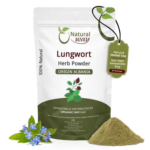 Natural Way Lungwort Herb Powder (Pulmonaria Officinalis) - Fresh & Pure Herbal