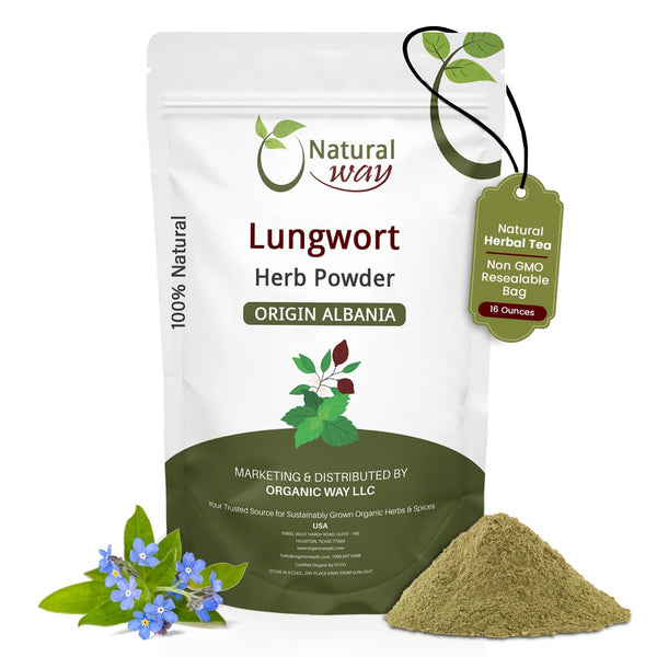 Natural Way Lungwort Herb Powder (Pulmonaria Officinalis) - Fresh & Pure Herbal