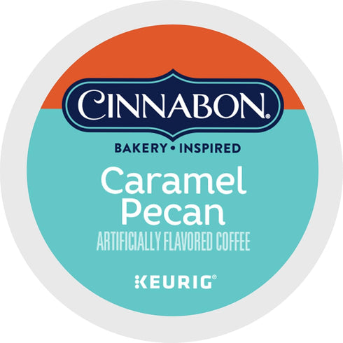 CINNABON 60 Count (6 Packs 10) Caramel Pecan Coffee, Keurig Single Serve K-Cup Pods