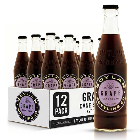 Boylan Bottling Craft Cane Sugar Soda - Grape 12oz Glass Bottle (12