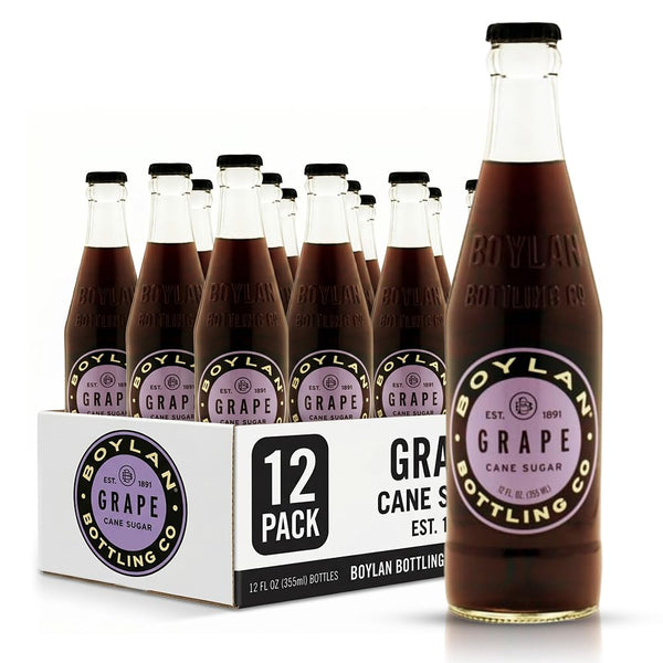 Boylan Bottling Craft Cane Sugar Soda - Grape 12oz Glass Bottle (12