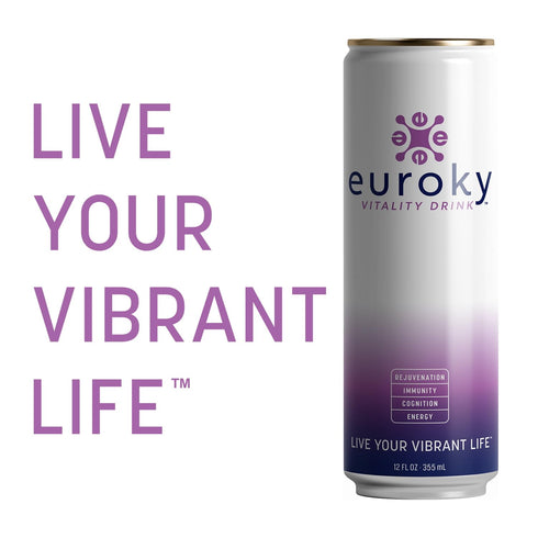 Immunity, 12 oz Euroky Vitality Drink, Wellness Beverage Rejuvenation, Cognition and Energy Support, fl