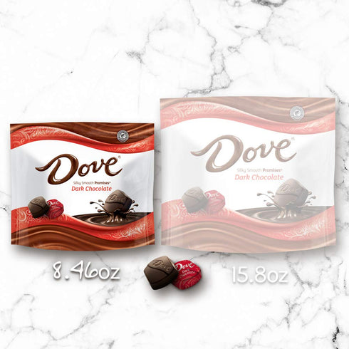 8.46 oz DOVE PROMISES Dark Chocolate Candy Bag
