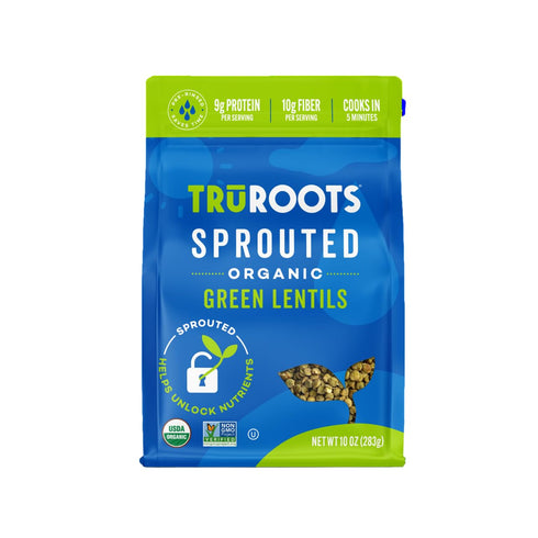 TruRoots Organic Sprouted Green Lentils, 10 oz (Pack of 1)