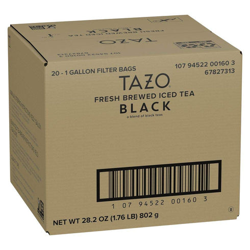 TAZO Fresh Brewed Black Iced Tea, Unsweetened, Makes 1 Gallon (Pack of