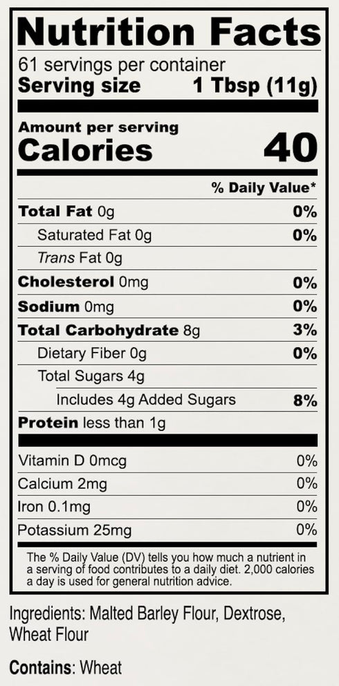 1.5 lb, Anthony's Diastatic Dry Malt Powder, Made in the USA, Diastatic, Malted Barley Flour