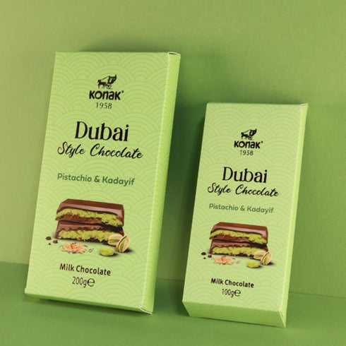 7 oz 200 Dubai Chocolate Bar Premium Pistachio Kataifi Milk Chocolate with Crispy Layers | Gourmet Pistachio & Kataifi