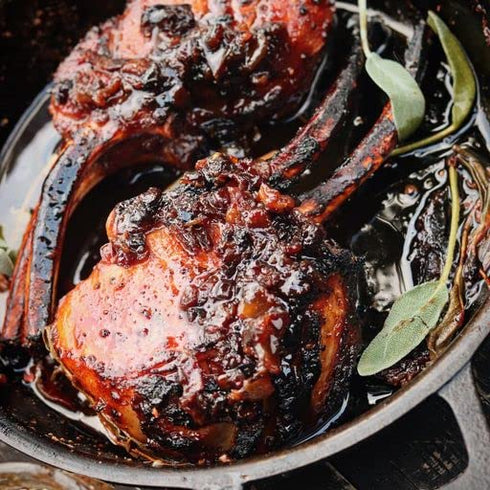 12 oz Tart Cherry, Apple & Rosemary Glaze Sweet & Savory Sauce for Meat, Veggies & Holiday Dishes, Gluten & Dairy Free