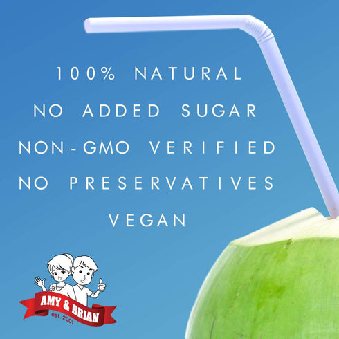 17.5 Oz (Pack 12) Amy & Brian Pure Coconut Water with Lime, Non-GMO, No Sugar Added, Refreshing and Hydrating Real