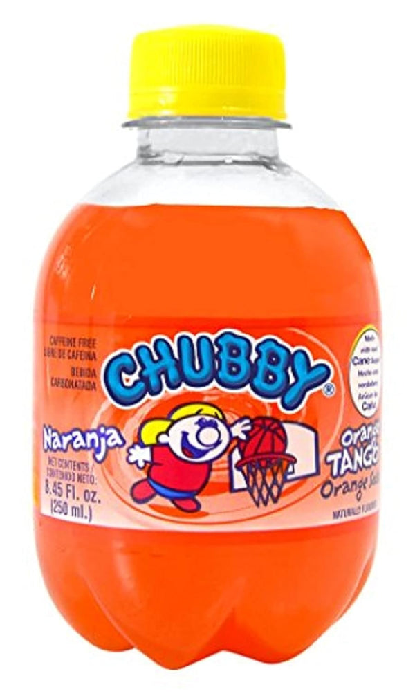 CHUBBY USA Soda 8.4 oz (250ml) 6 Pack (Orange)