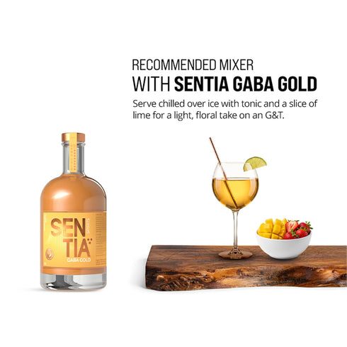 20 16.9 oz (500ml), Sentia Spirits Gaba Gold, Botanical Alcohol Free, Drink , Award Winning, Vegan, Gluten Free and GM