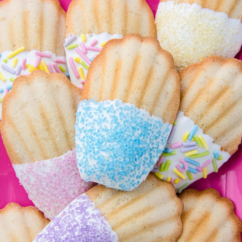 6 Jimmies, 2.75 Sweets Indeed Dye Free Pastel Sprinkles Cell, Yellow Blue Purple and Pink Sugar with Pastel No