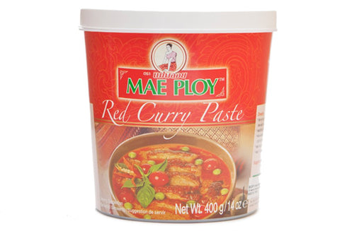 Mae Ploy Red Curry Paste, Authentic Thai Curry Paste With Red Chili,