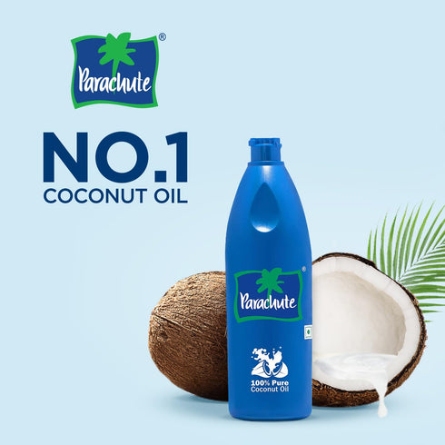 100% 63 fl.oz Parachute Pure and Natural Unrefined Coconut Oil | No Chemicals & Added Preservatives |