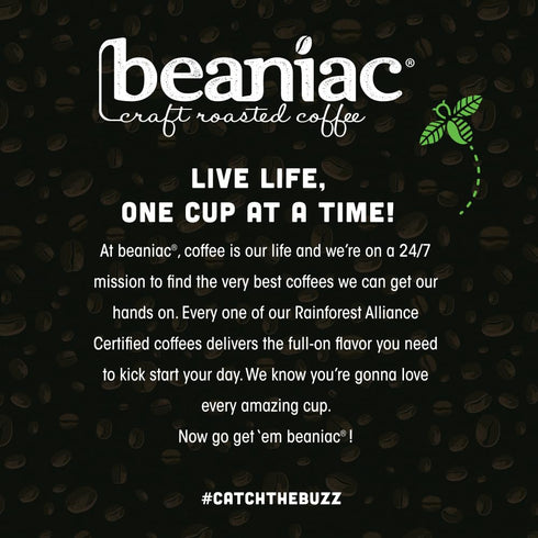 30 Count beaniac Organic Full On French Roast, Dark Roast, Single Serve Compostable K Cup Coffee Pods, Organic Arabica