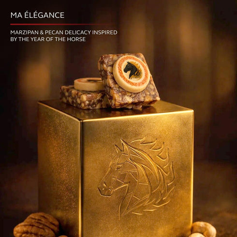 (16 Laumire Gourmet Fruits Lunar New Year Collection - Square Pcs) Gong Xi Fa Cai Chinese New Year Good Luck Candy