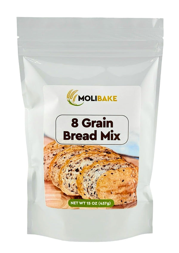 Molibake 8 Grain Bread Mix - All-Natural Multigrain Baking Mix for Bread