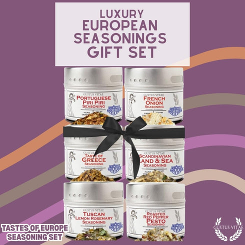 Set Pack GLP-1 European Seasonings Gourmet Gift | Tastes of Europe | Artisanal Spice Blends Six | Non GMO, All Natural