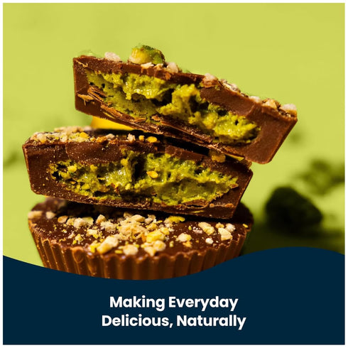 Generic 14.8 oz, 30 Milk Dubai Chocolate Inspired Pistachio Cups, Cups Individually Wrapped by