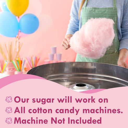 Under the Sun Products Package Grape)-8.5oz 50 Cotton Candy Floss Sugar of ct-(Pink Vanilla, Blue Raspberry & Each