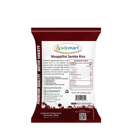 10 lb 100% SDPMart Naturally Aged Mappillai Samba Rice | | Traditional Rice | Native Variety | Natural | Unpolished |