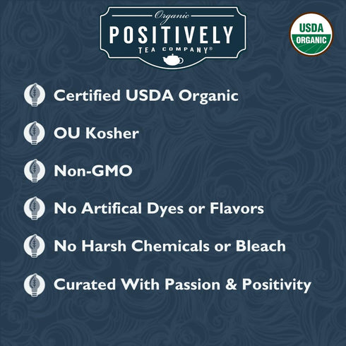 100 Count, Organic Positively Tea Company, Passion Fruit Black Tea Bags, Eco-Friendly Tea Bags, Non-GMO