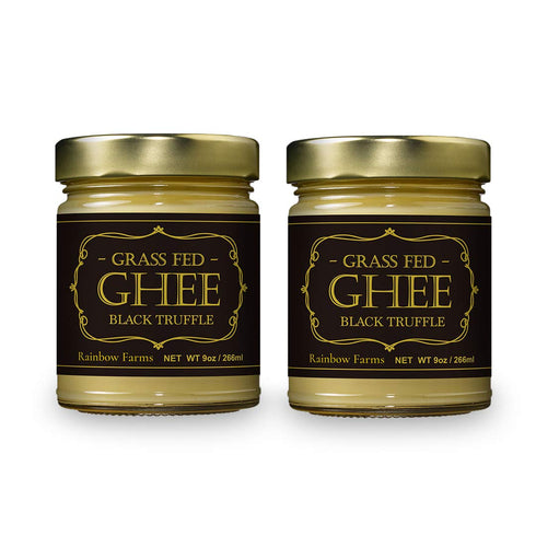 Rainbow Farms Black Truffle Grass-Fed Gourmet Ghee Butter 9 oz / 266 ml Pasture-Raised
