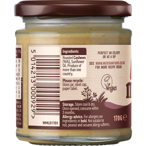 Meridian 170g Smooth Cashew Butter